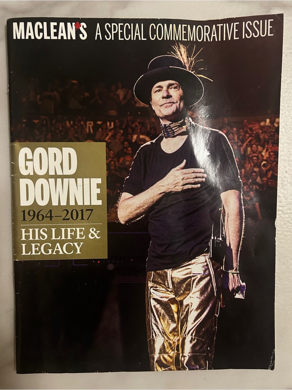 Gord Downie - Tragically Hip MacLean’s Special Commemorative Issue 2017